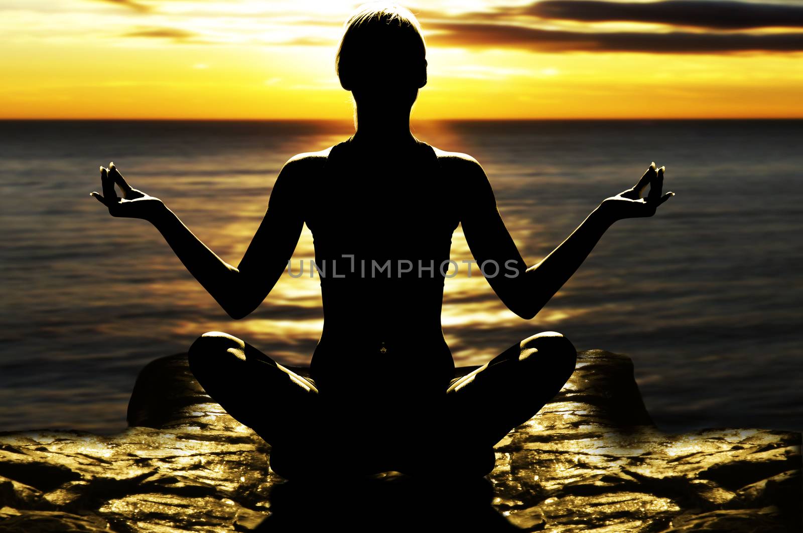 girl in yoga pose by fotoCD