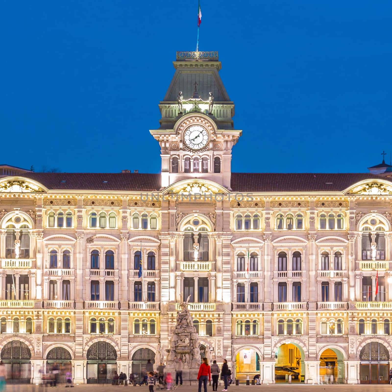 The City Hall, Palazzo del Municipio, is the dominating building on Trieste's main square Piazza dell Unita d Italia. Trieste,