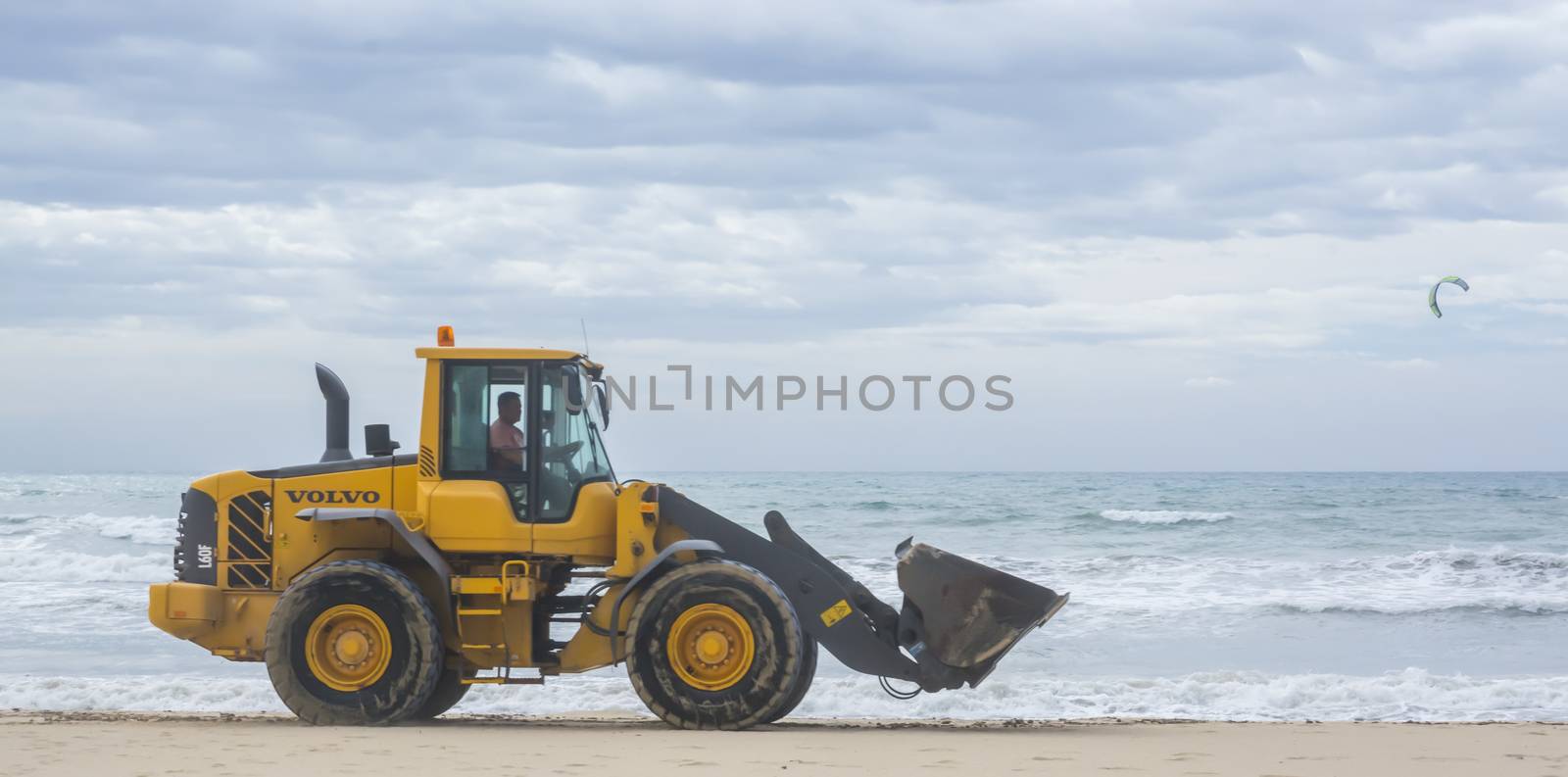 Yellow Power Shovel Playa de Palma by ArtesiaWells