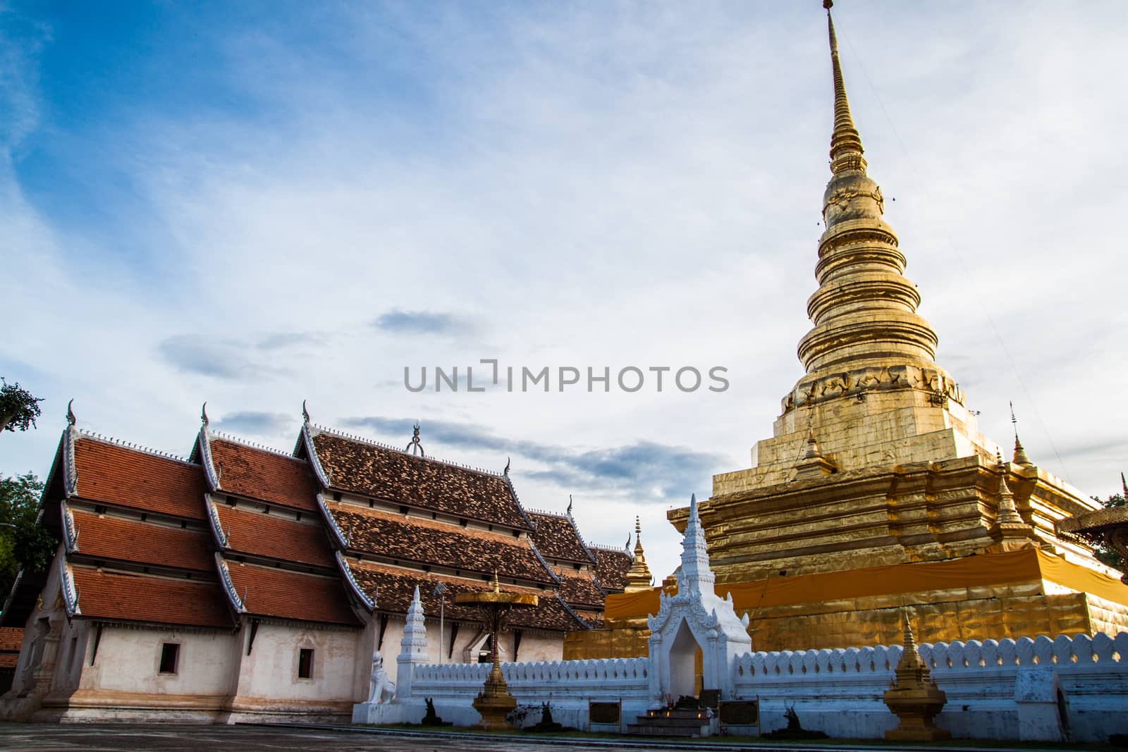 Prathat Chahang Templeat  at Nan Province, Thailand by kannapon