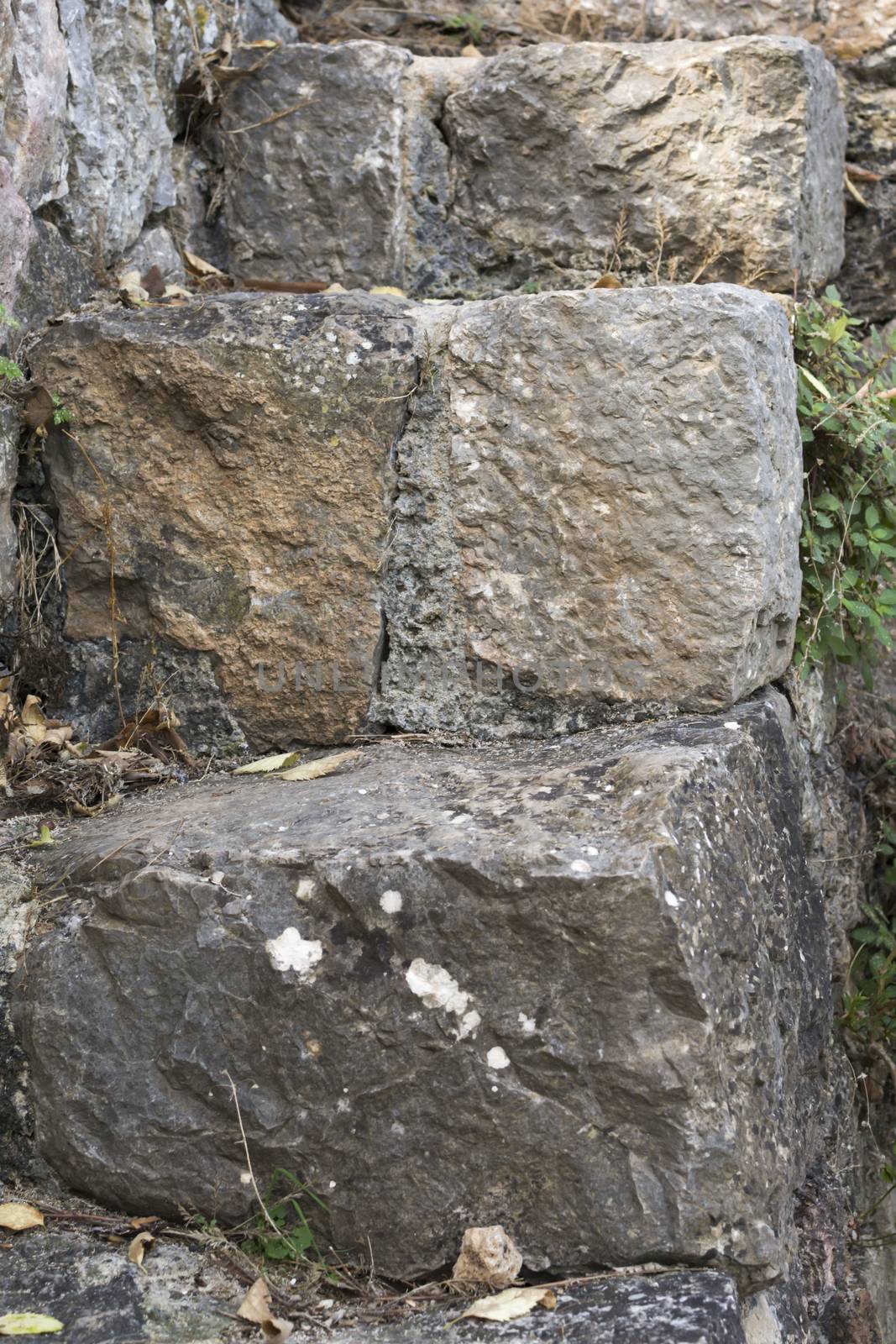 Old staircase in the countryside, a remnant from Mooric culture, Mallorca, Balearic islands, Spain.