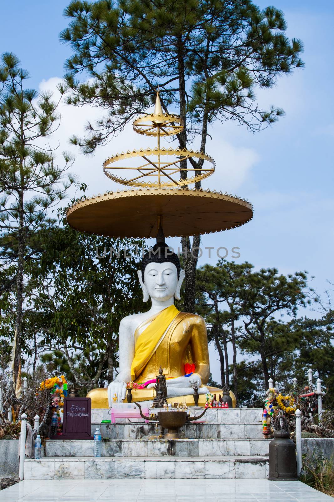 Buddha Statue is on the mountain, Thailand
