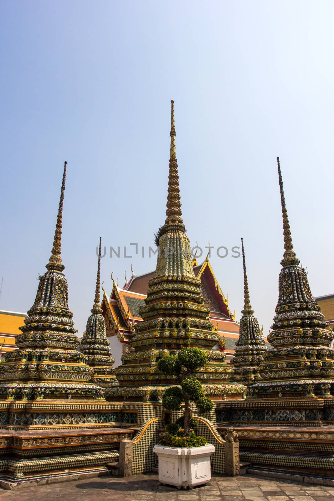 Wat Po The Temple of Thailand pagoda is on Holiday Travel Buddhism