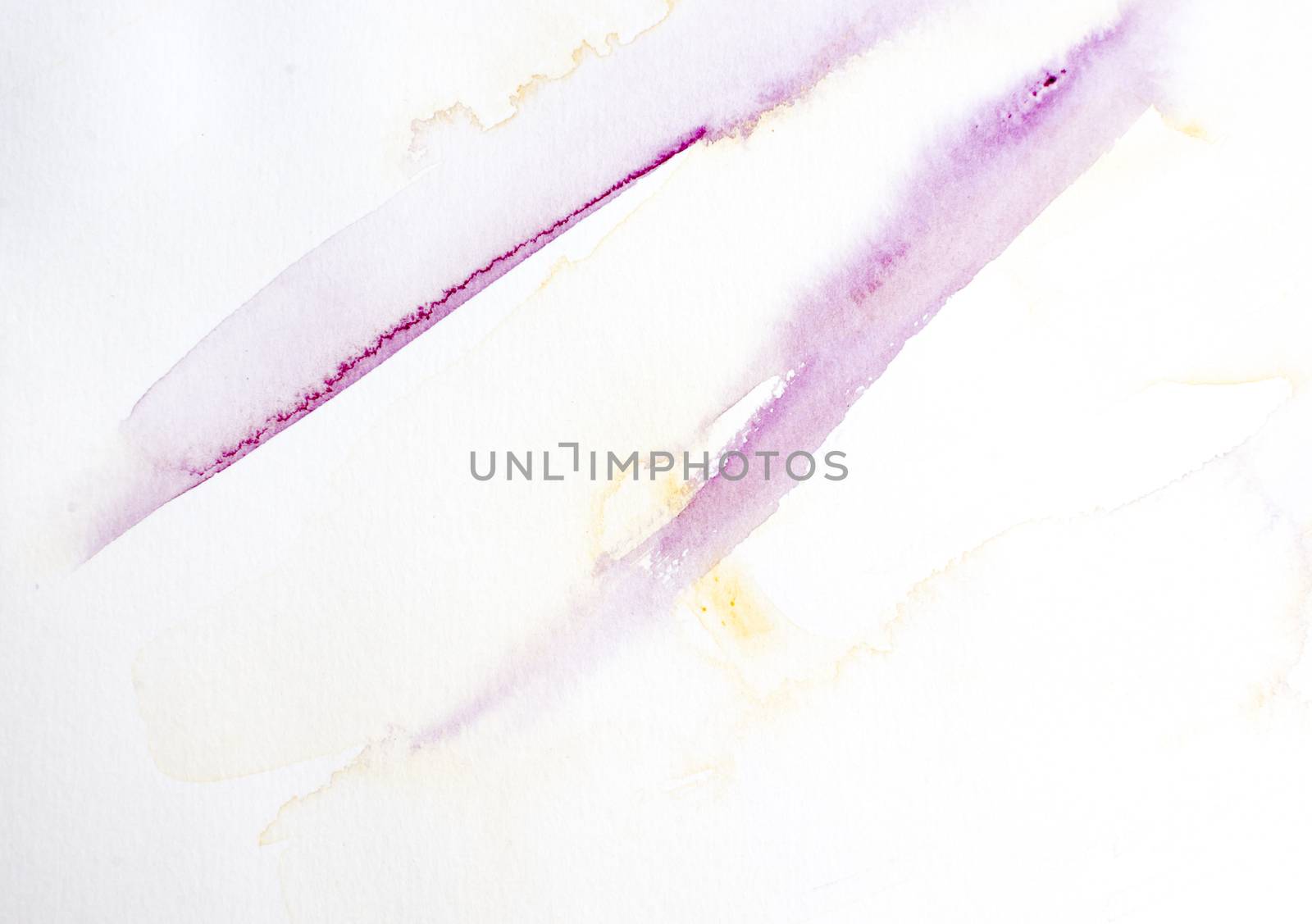 Watercolor background pink streaks, Abstract textured watercolor background on white.