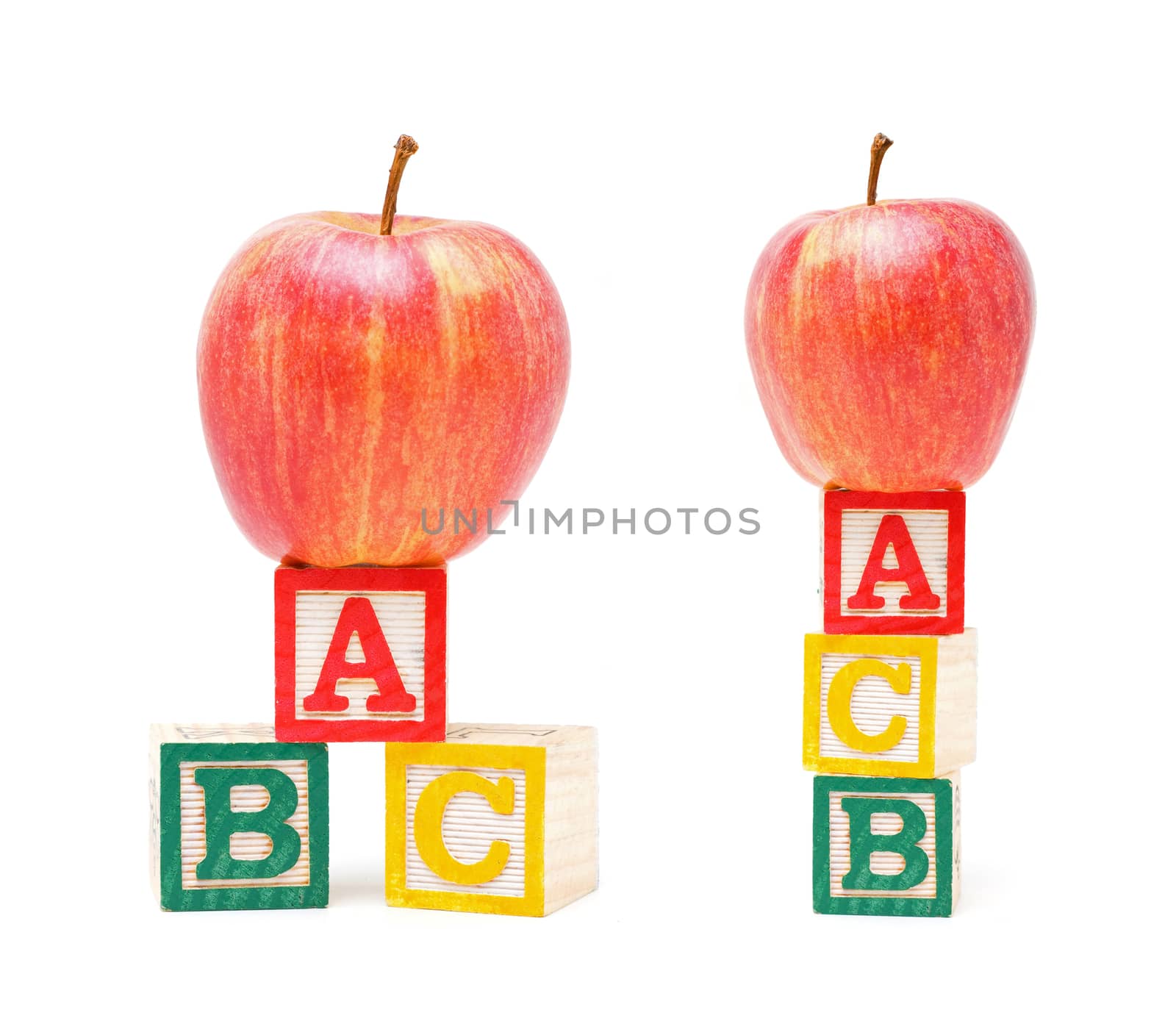 Alphabet Blocks IDEA and apple