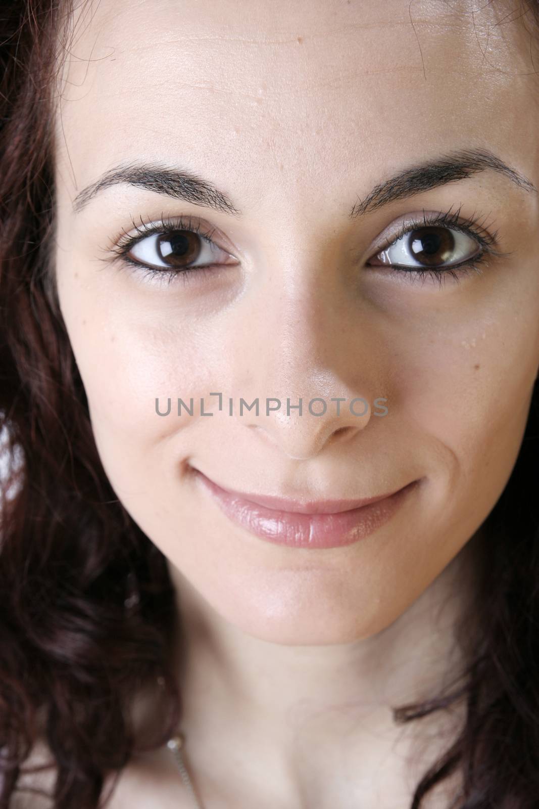 Close-up of a beautiful woman face.