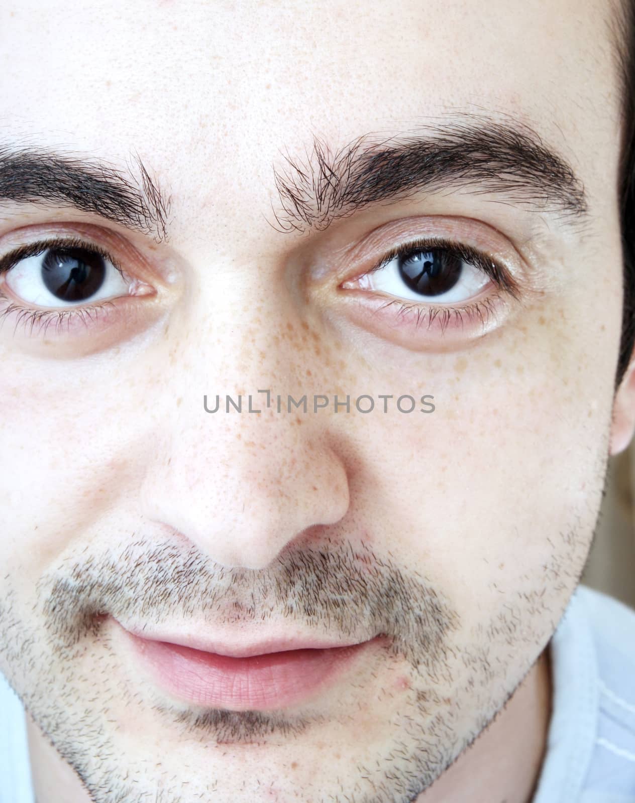 Young man face - close-up