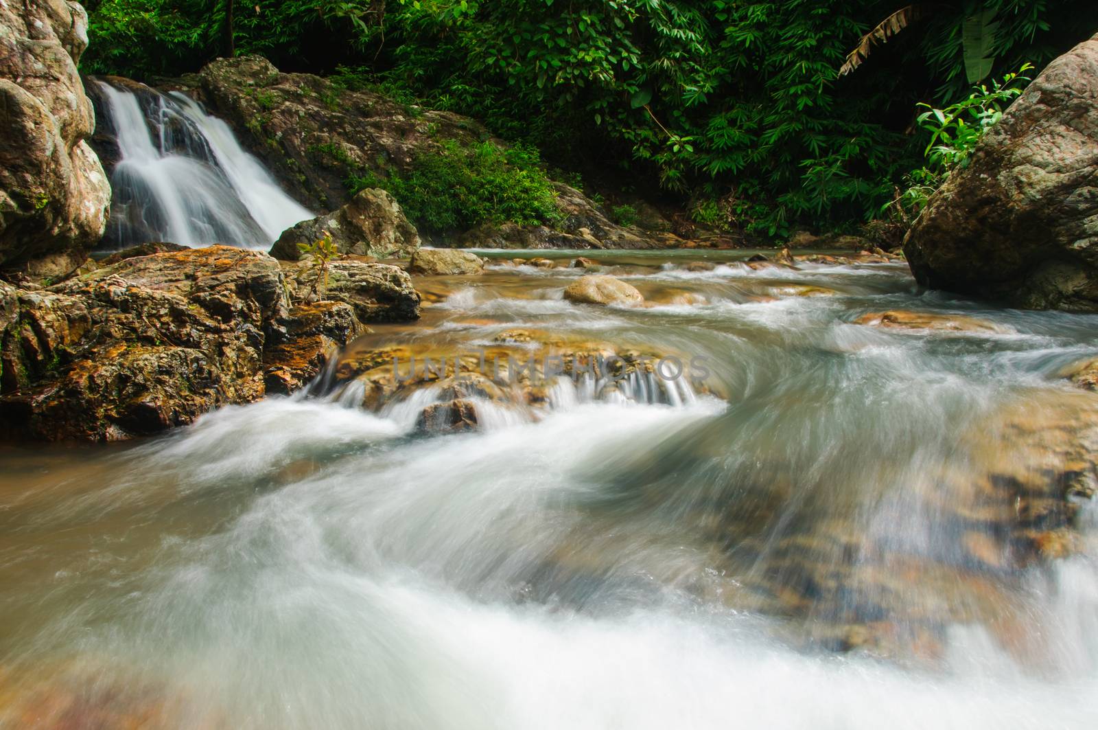 The waterfall sarika National Park, nakon-nayok thailand.