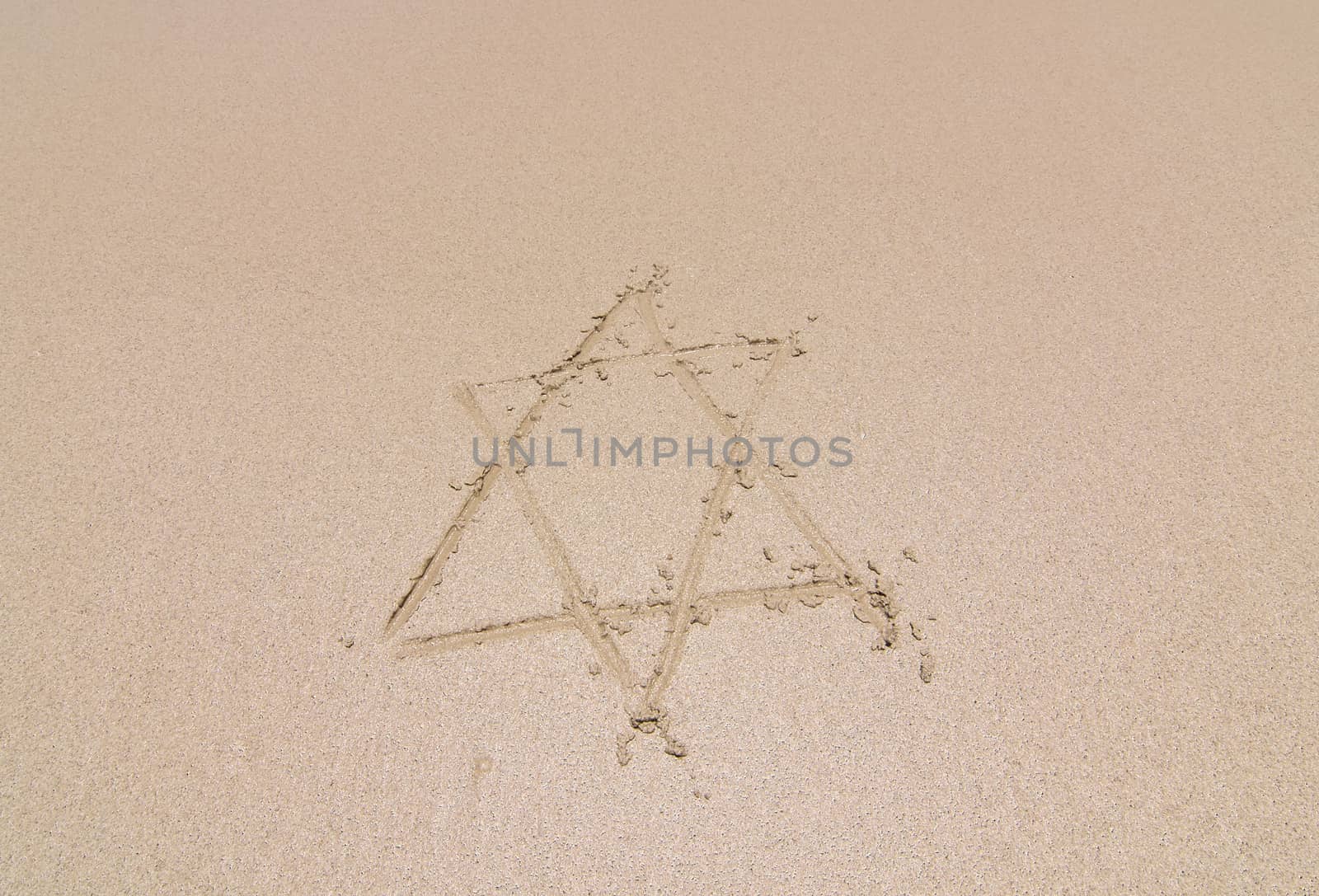 Draw a star background on the sand