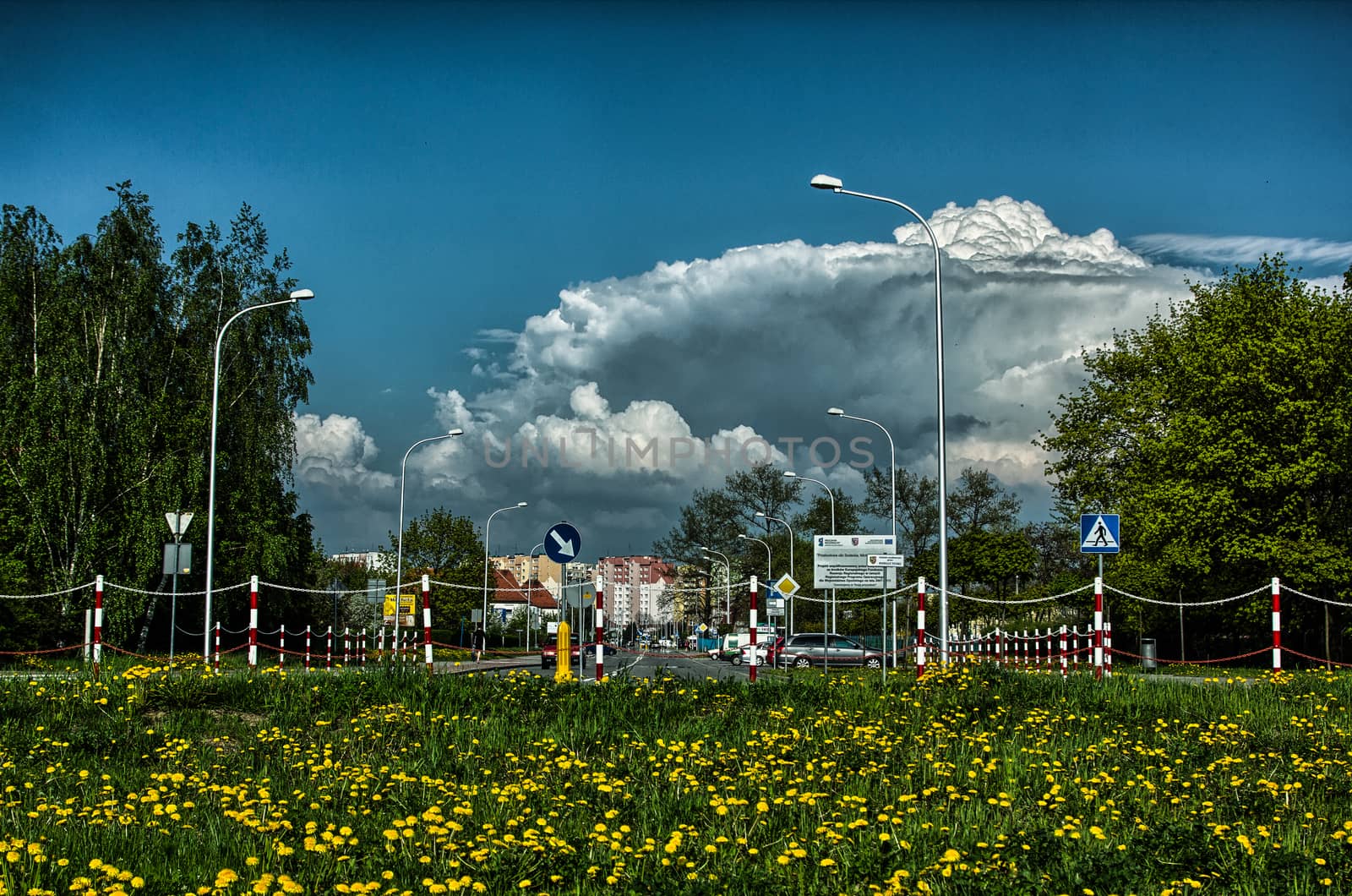 The storm is coming over the city