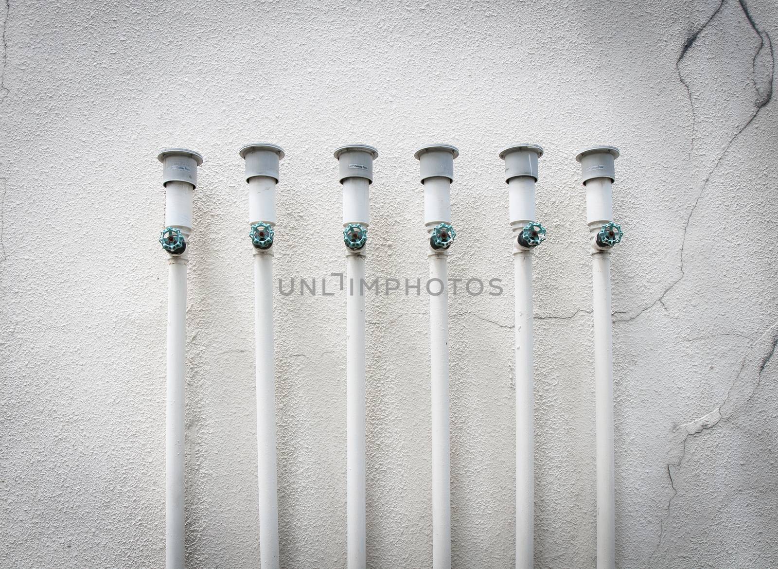 Walls and Many water pipes by Sorapop