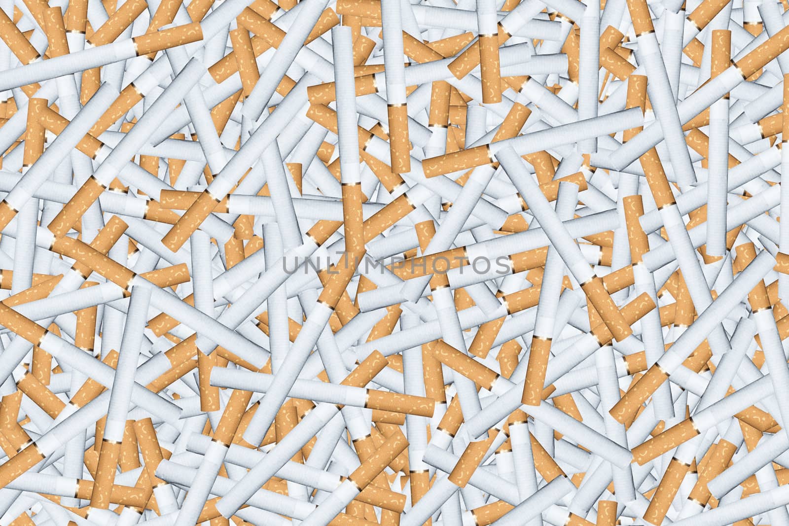 Background with a lot of cigarettes with filter