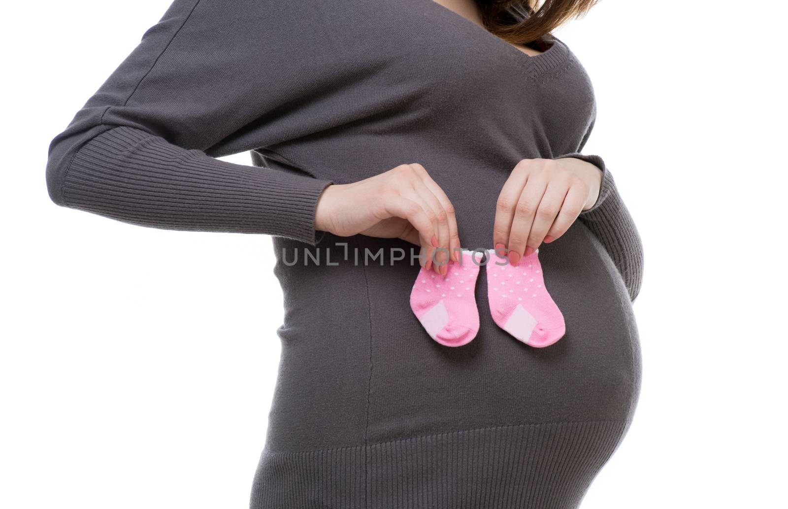 Pregnant girl with socks by GekaSkr