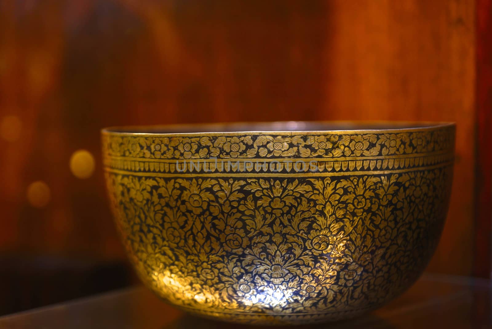 golden bowl,one type of ancient gold ornament,Thailand