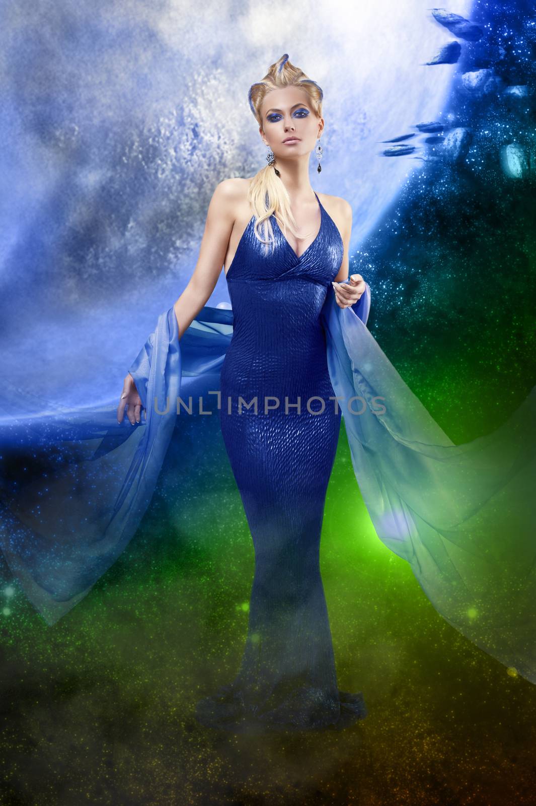 E.T. lady in space by fotoCD