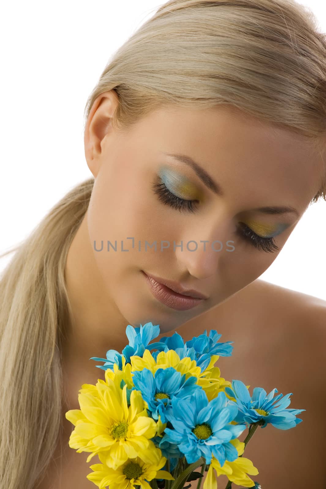 cute girl with flower by fotoCD