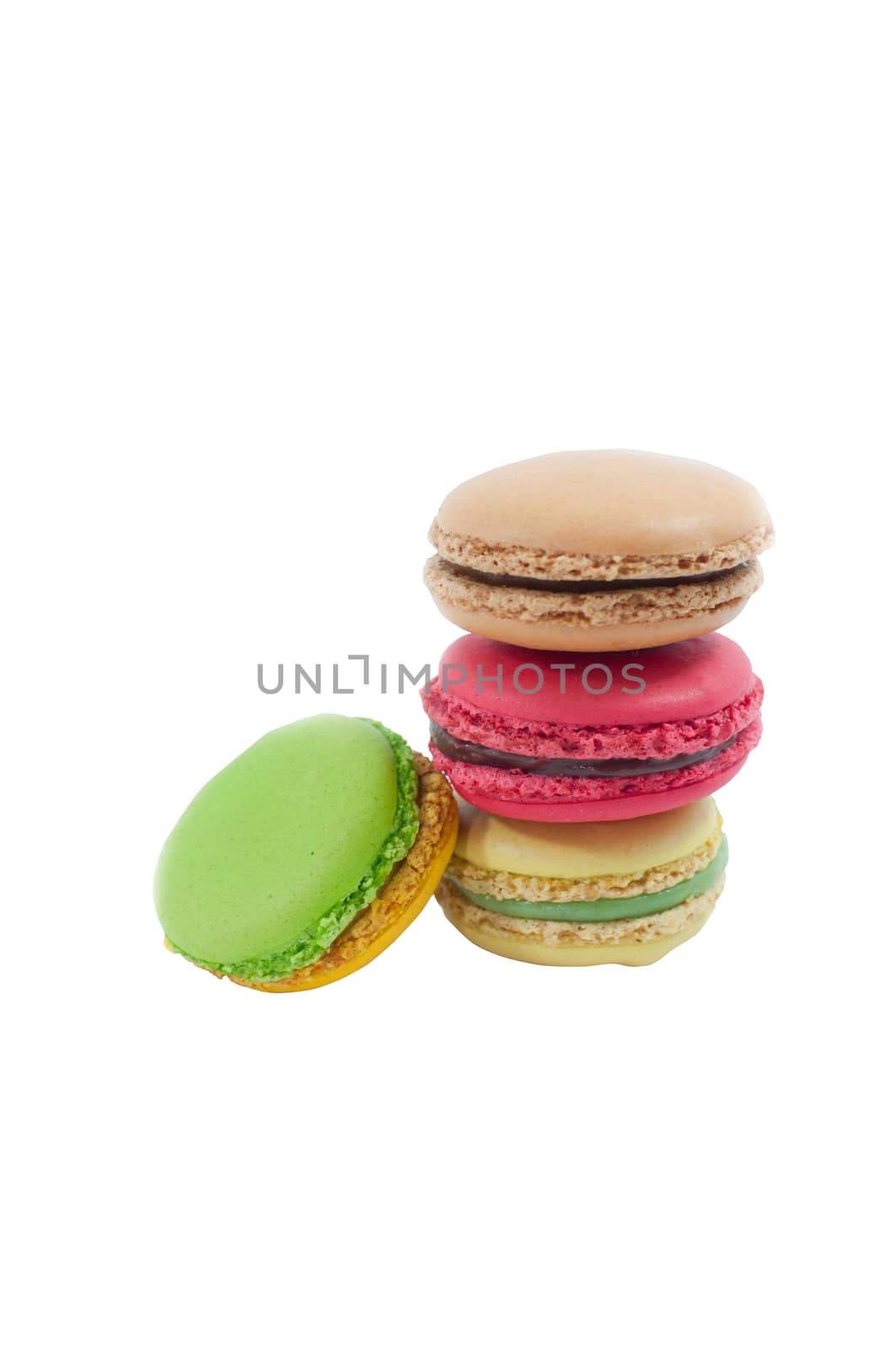 the set of macaron in isolated background