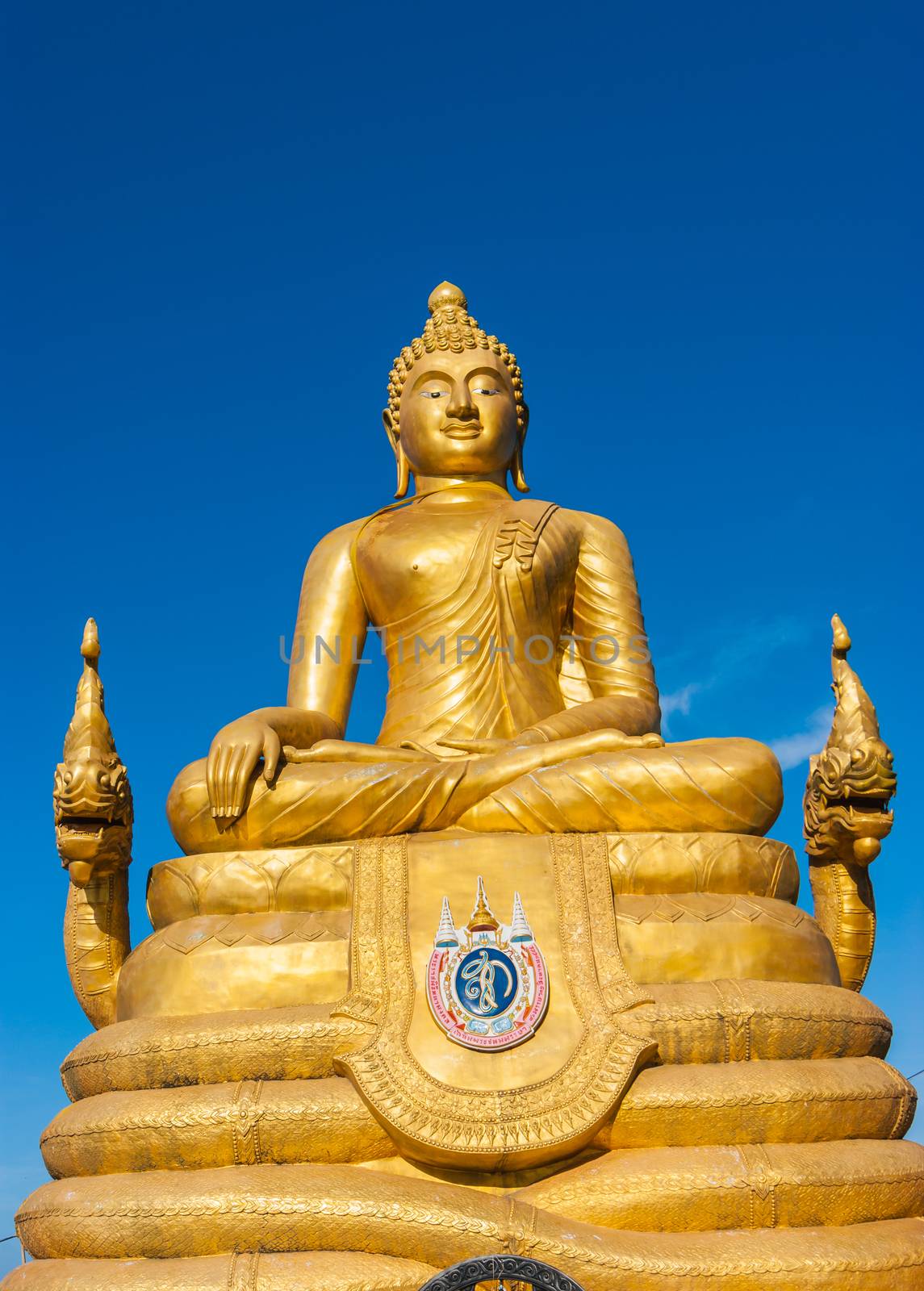 12 meters high Big Buddha Image, made of 22 tons of brass in Phuket,Thailand