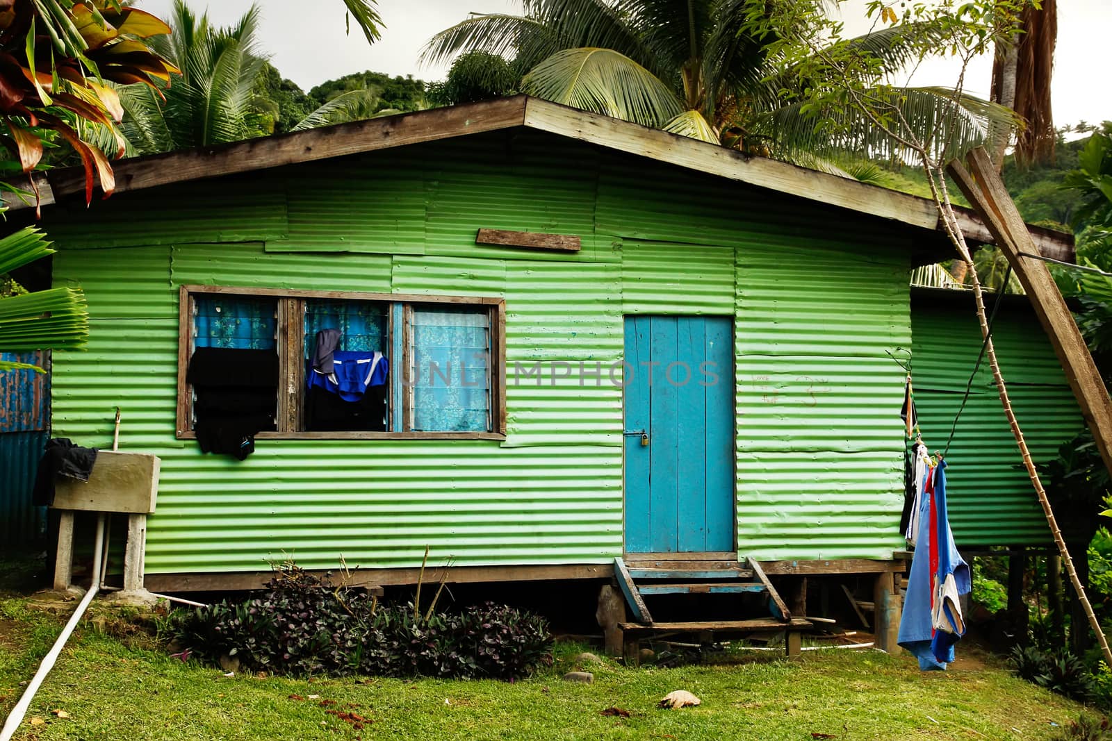 Local house, Vanua Levu island, Fiji, South Pacific