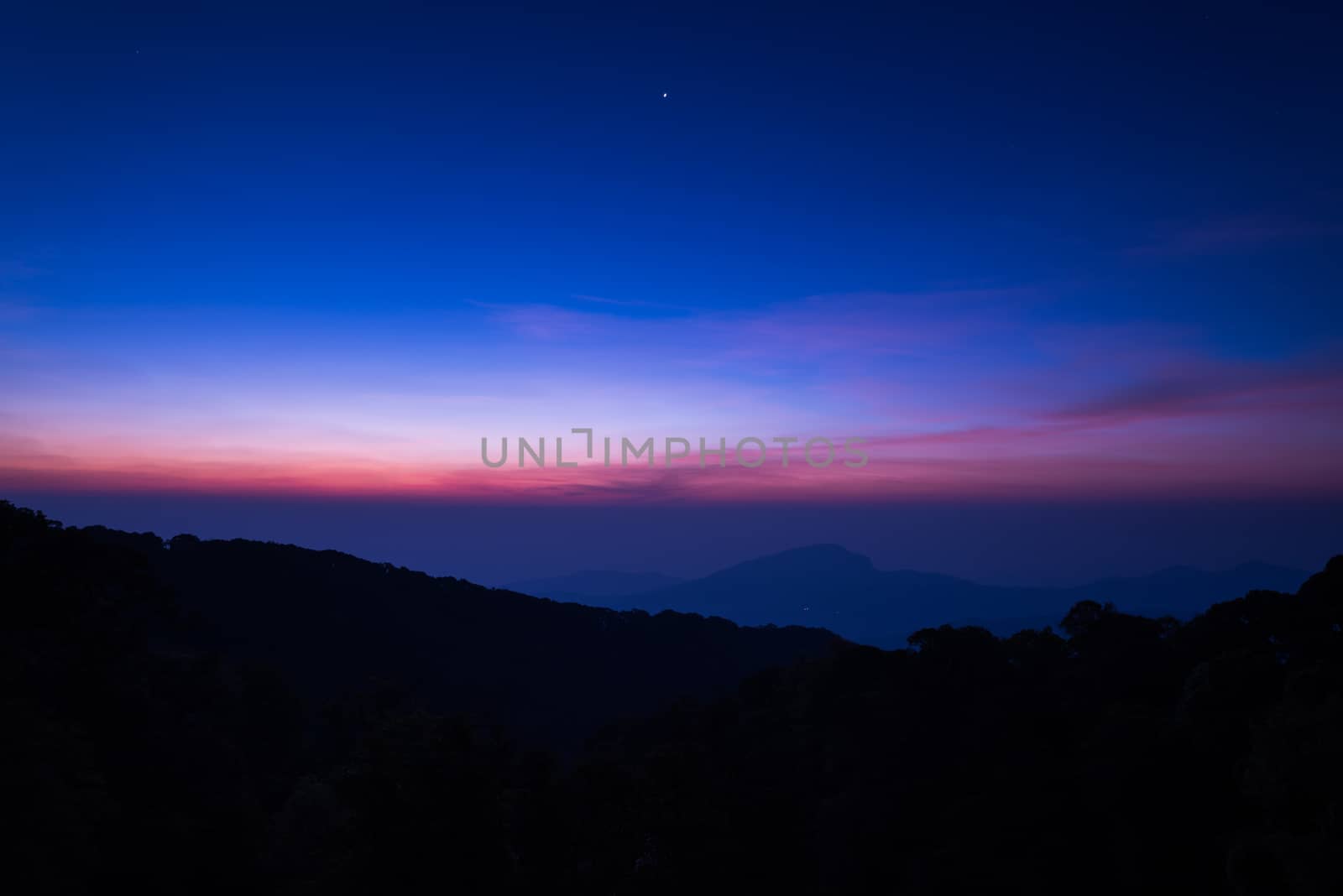 Chiengmai, doi inthanon, thailand, View of sunrise  by jakgree