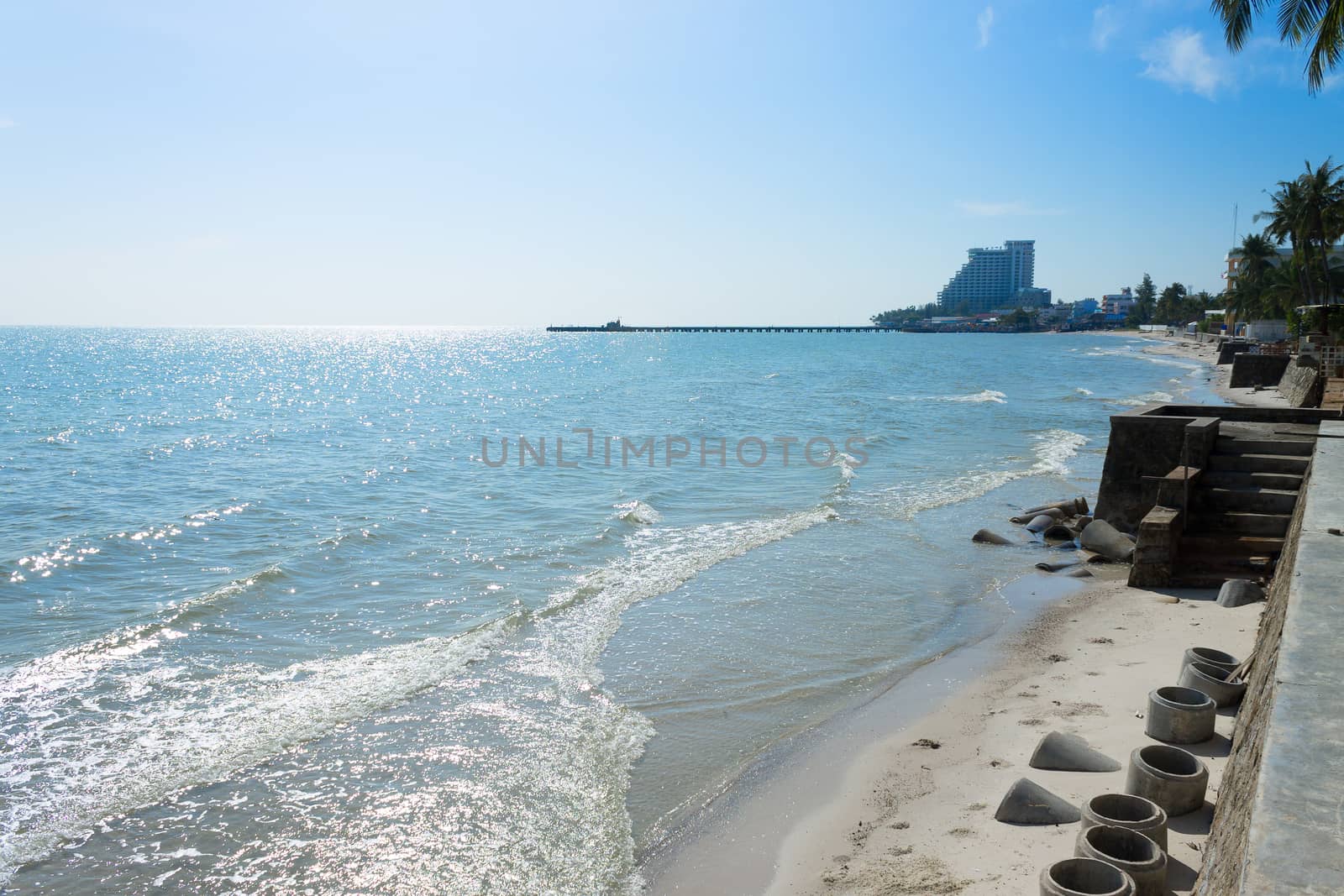 Hua-Hin beach,Thailand in summer season