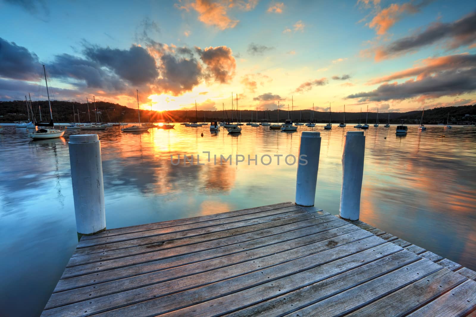 Lovely colours as the sun sets at Point Frederick, Gosford NSW, Australia