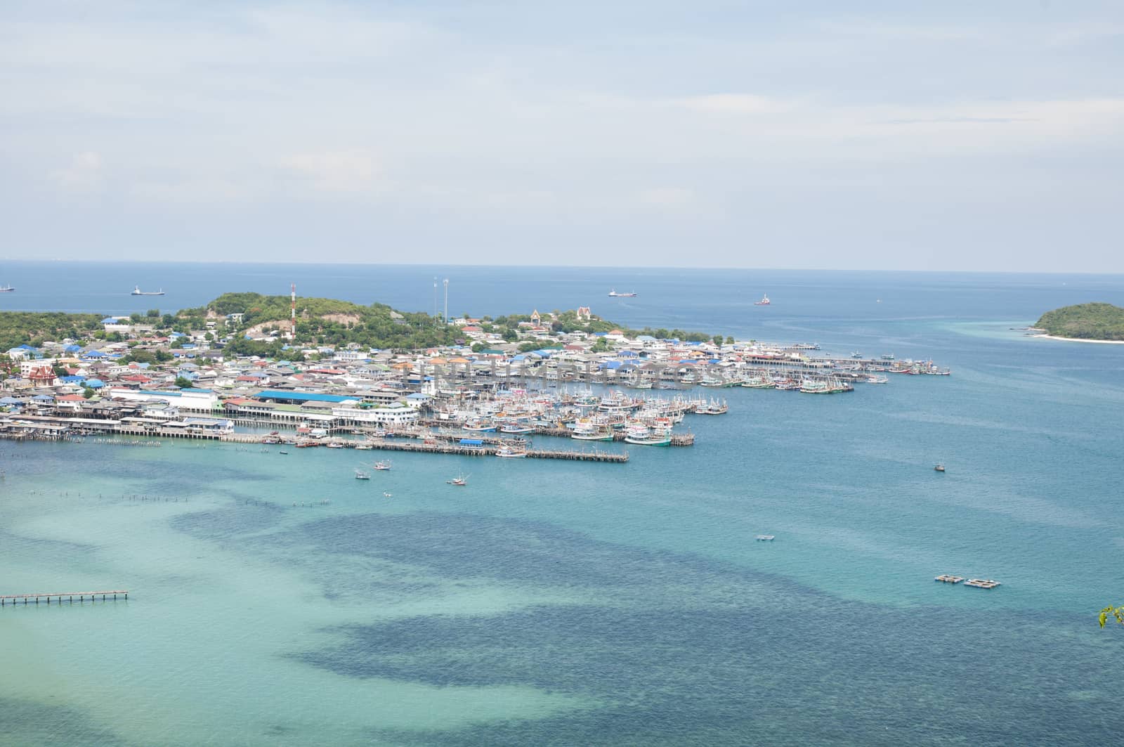 Fishing village near the sea of Thailand