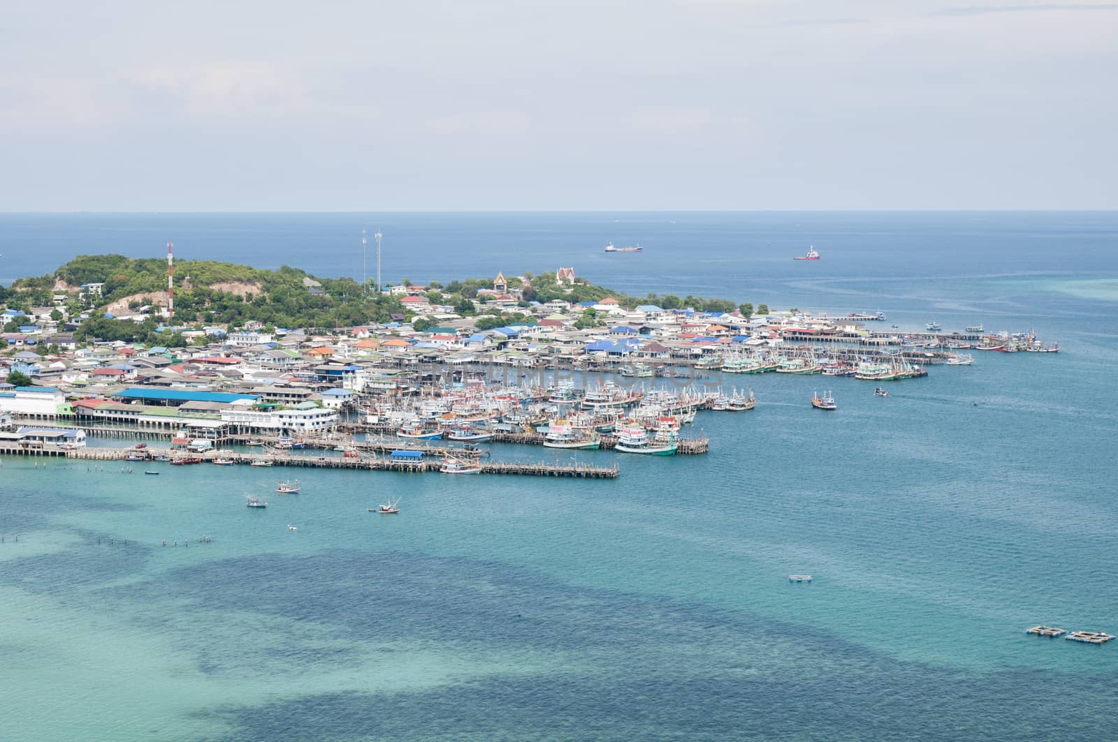 Fishing village near the sea of Thailand