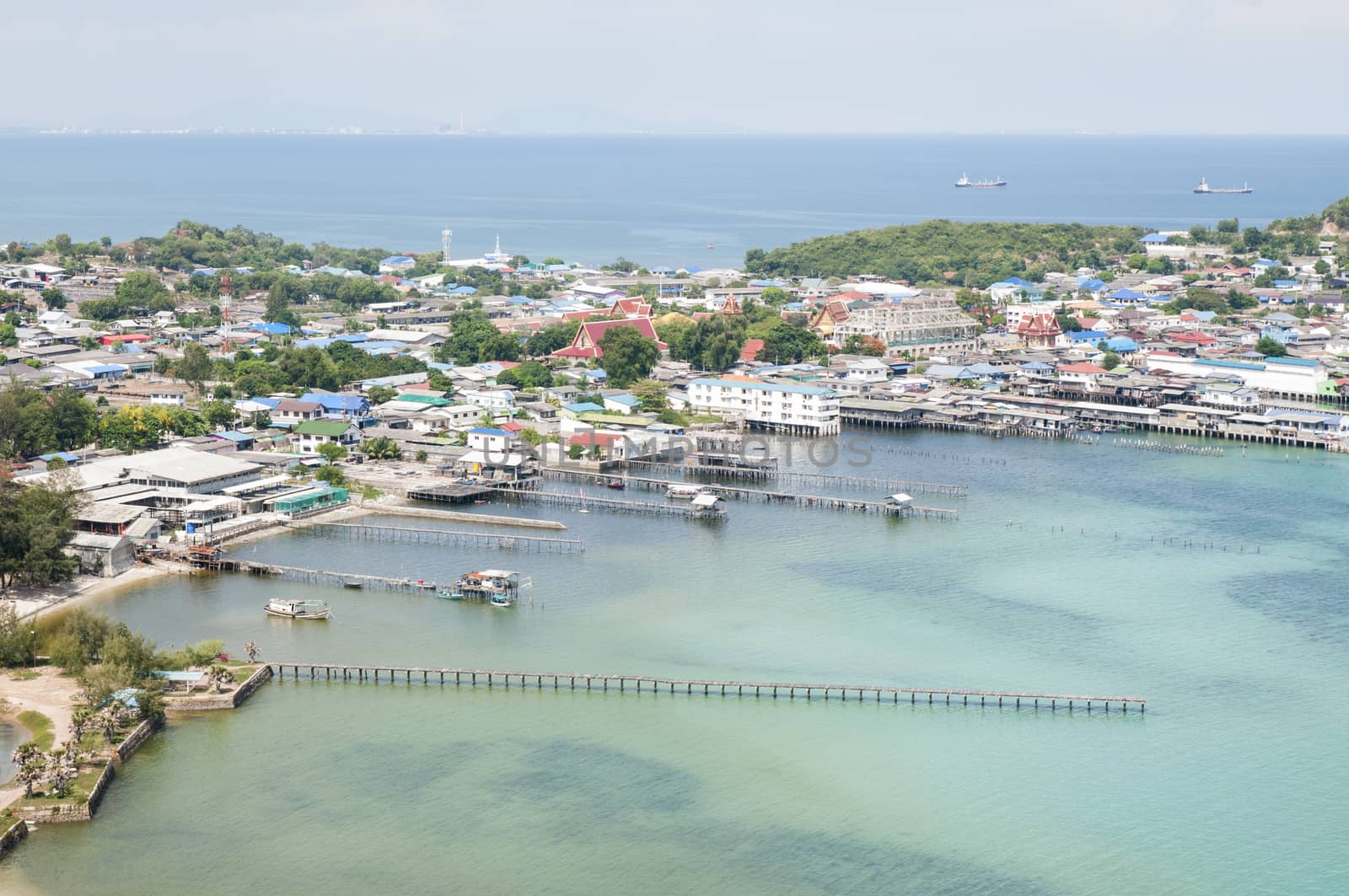 Fishing village near the sea of Thailand