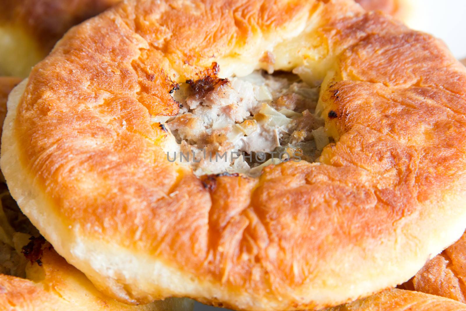 Photo of Russian Traditional handmade ruddy pie with meat