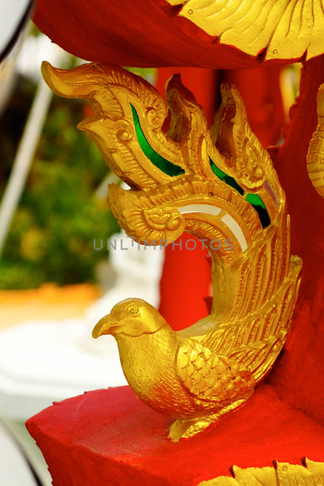 the detail of  thai art sculpture,shallow focus