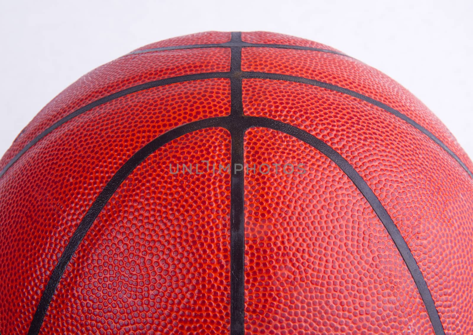 Basketball Close up Partial View Isolated on White Pebbled Pattern by ChrisBoswell