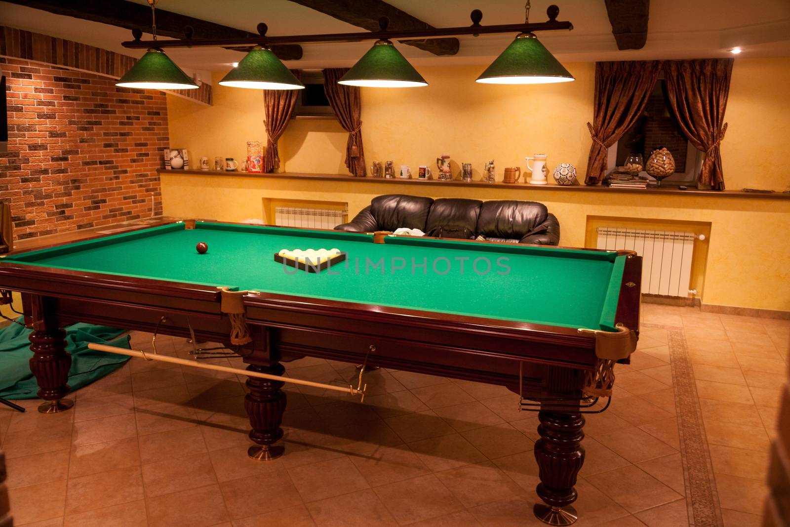 Billiard room at club