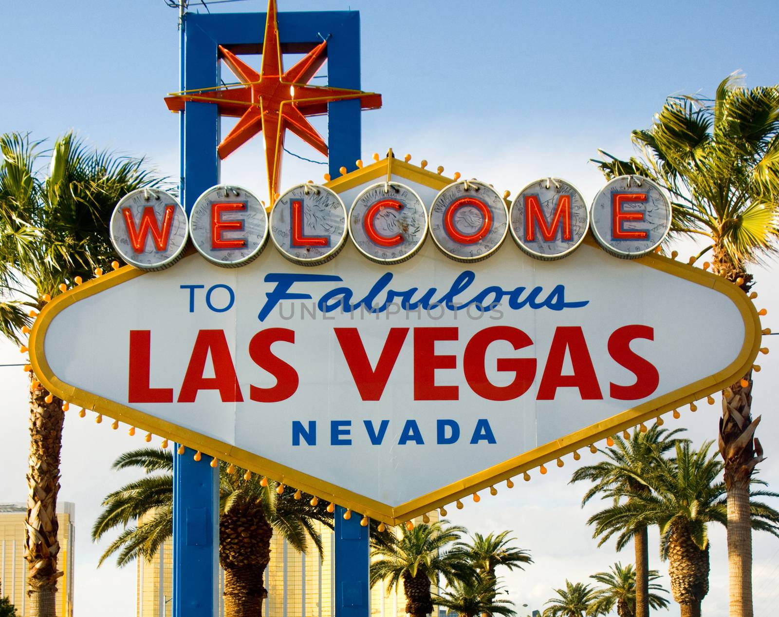 Welcome to Las Vegas Nevada Sign with Palm Trees by ChrisBoswell