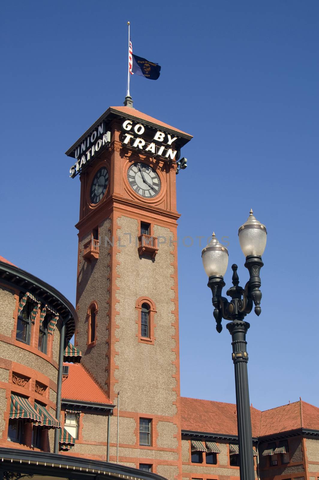 Union Station Portland Oregon Downtown Train Depot Clock Tower by ChrisBoswell