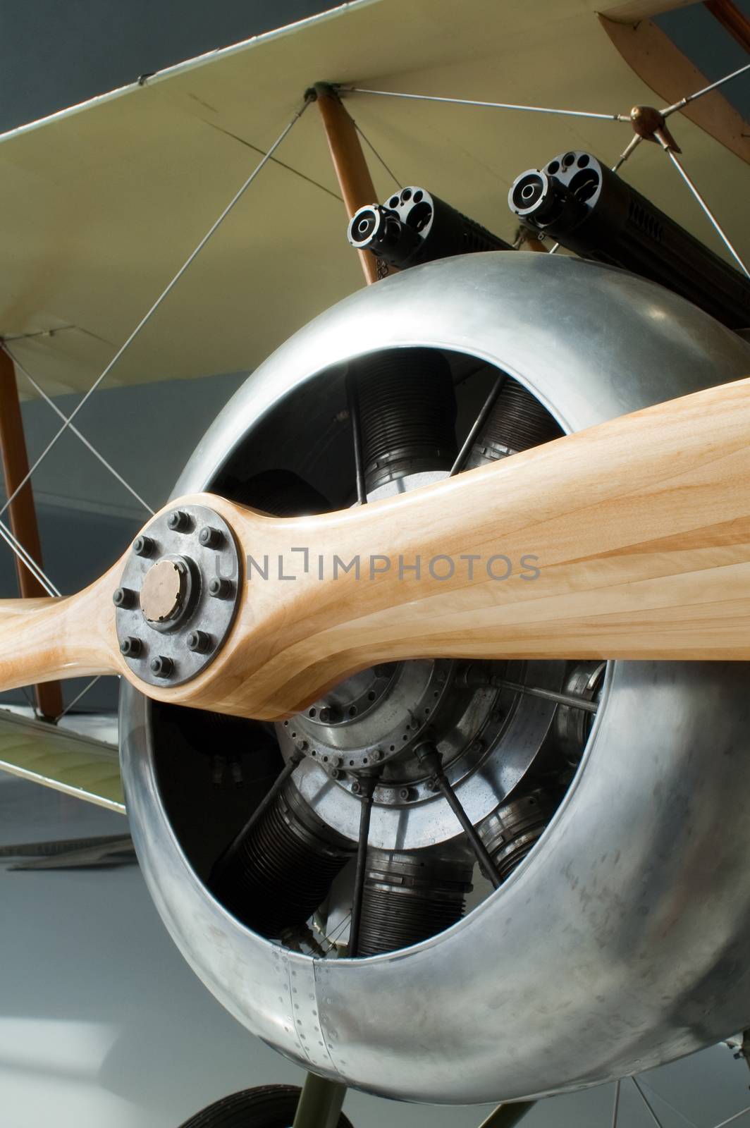 Sopwith Camel BiPlane Nose Cone Engine Propellor and Guns by ChrisBoswell