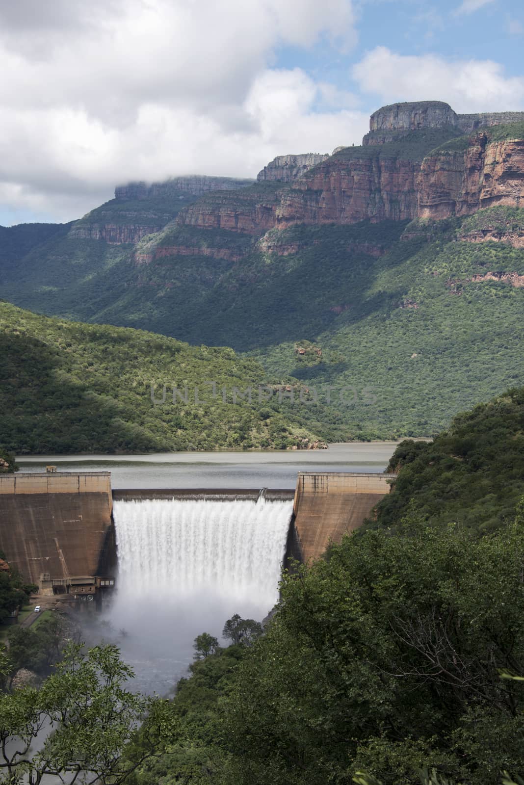the swadini dam near the blyde river with the dragensberg as background