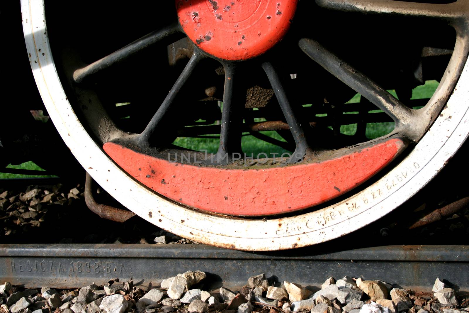 A part of retro steam locomotive