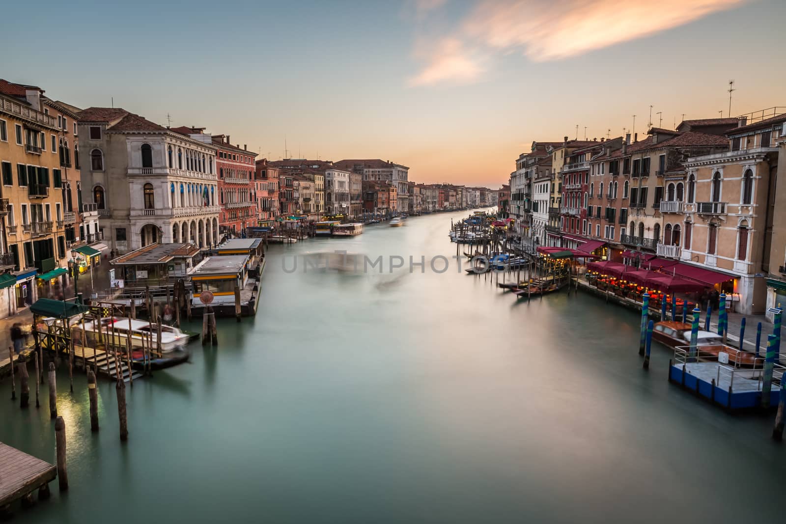 View on Grand Canal from Rialto Bridge, Venice, Italy by anshar