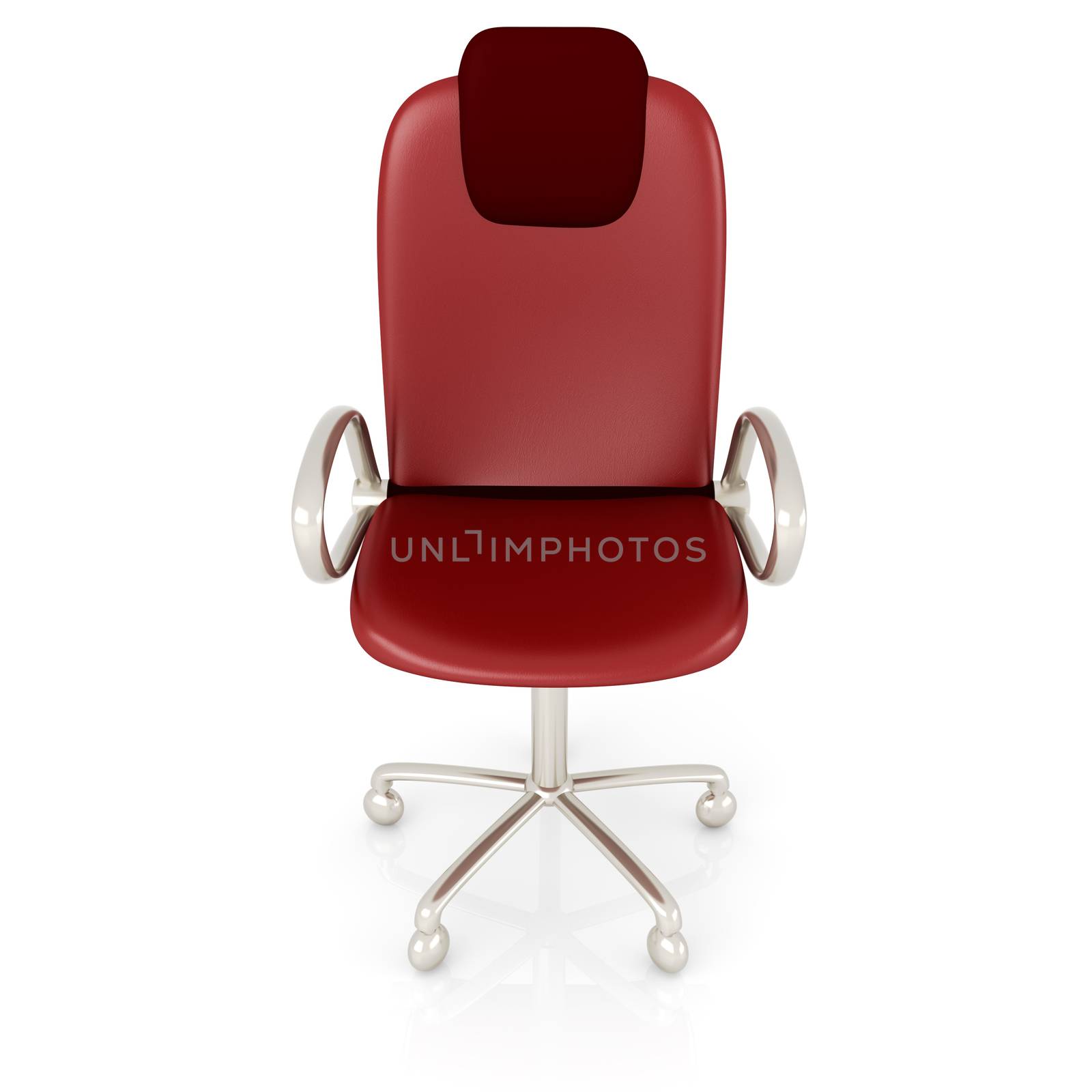 3D rendered office chair. Isolated on white.