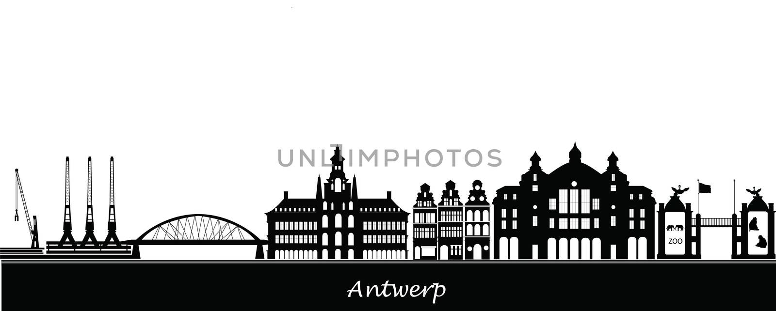 antwerp skyline by compuinfoto