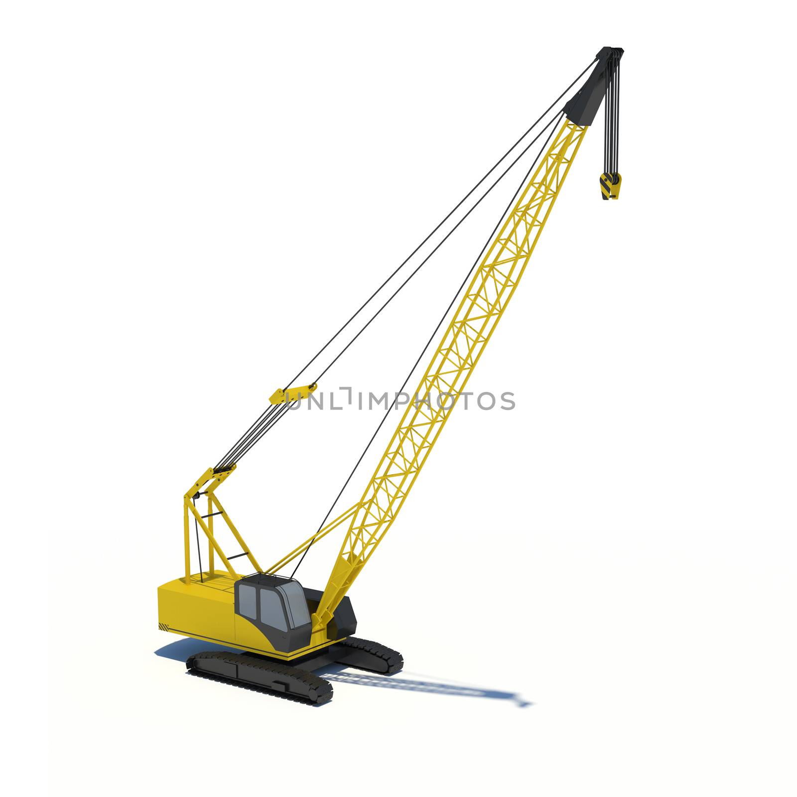 Crawler crane. Isolated render on a white background