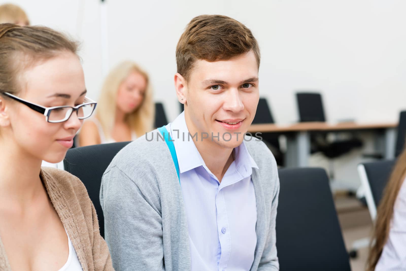 students in the classroom by adam121