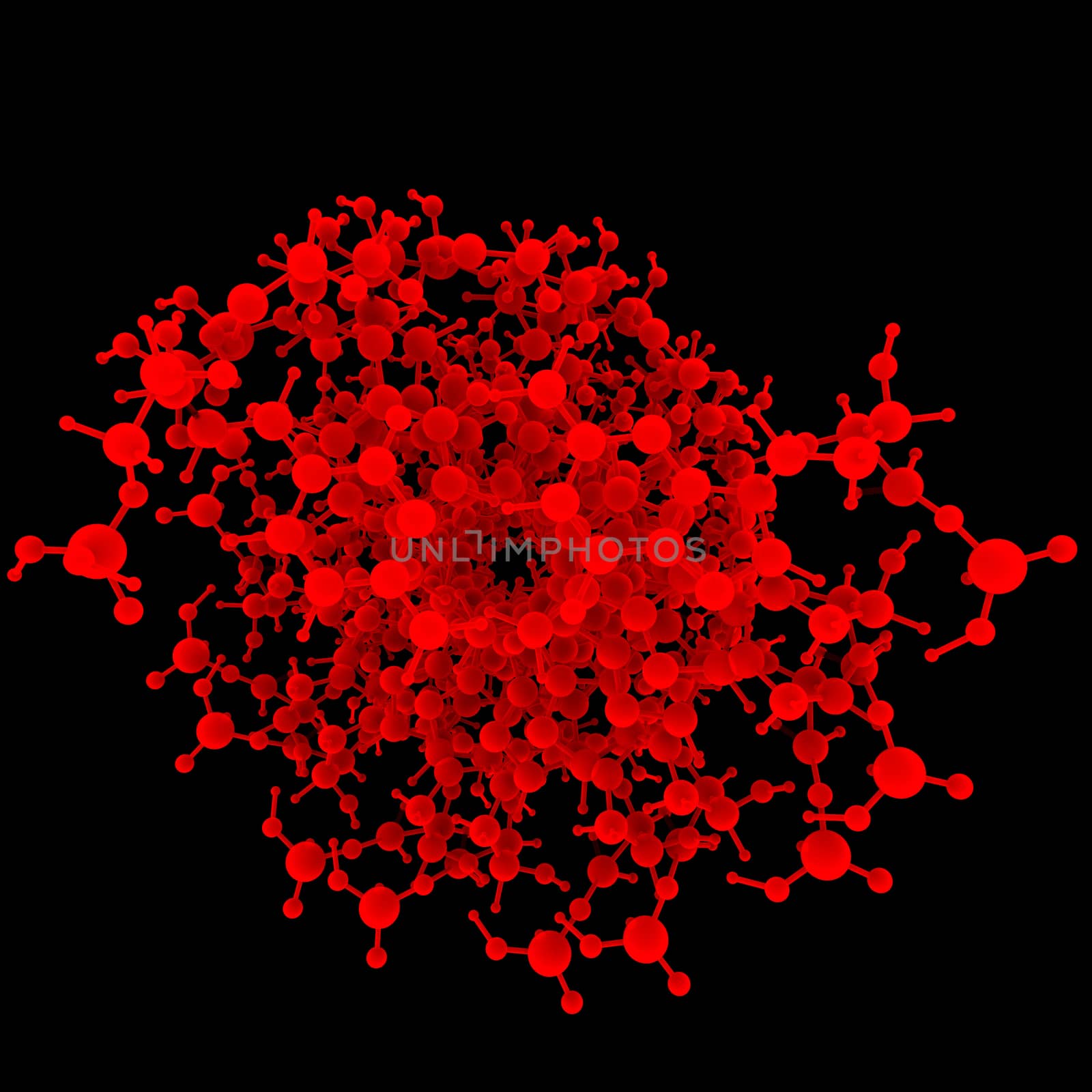 Red abstract molecule DNA by cherezoff