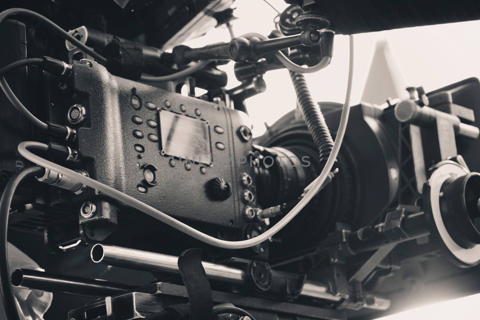 close up of Professional digital video camera