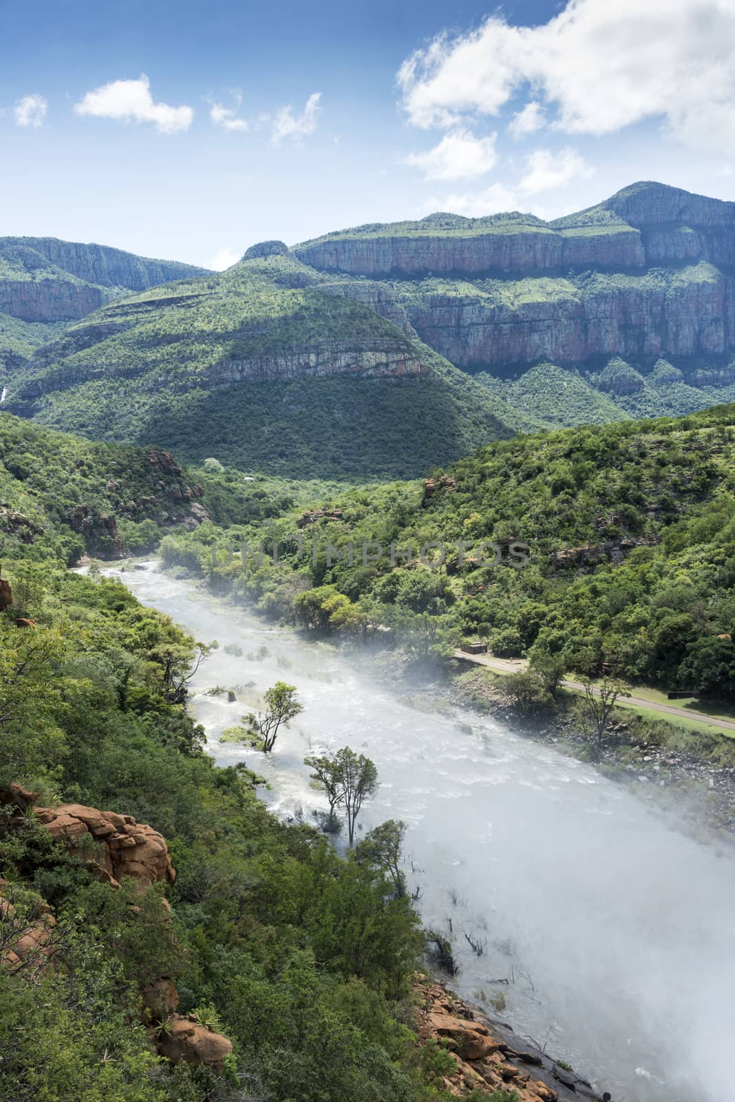 the swadini dam and blyde river the dragensberg as background