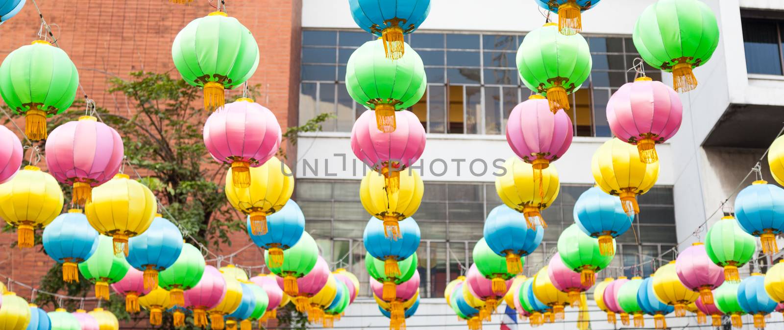 Lamps lantern lanterns to celebrate the Chinese New Year. Lamp colorful variety of colors.