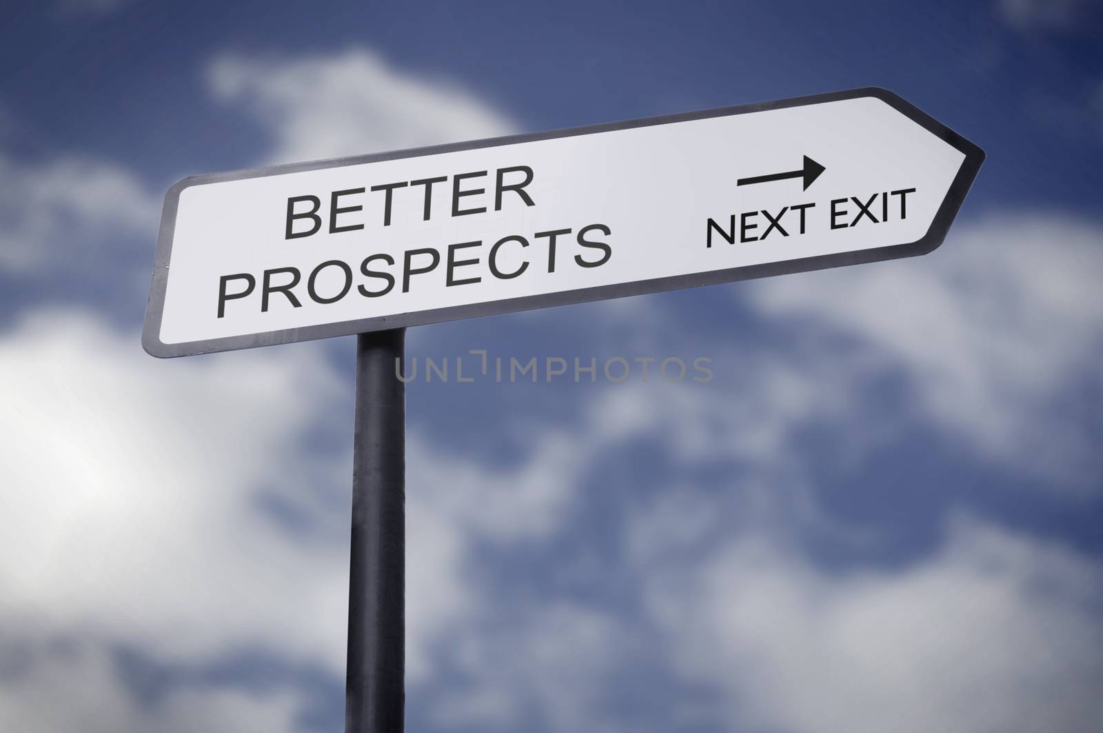 Street sign pointing to better prospects 