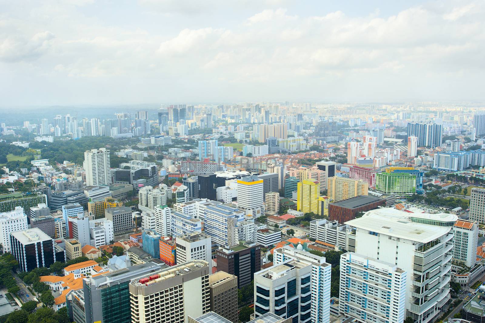 Aerial view on Singapore by joyfull