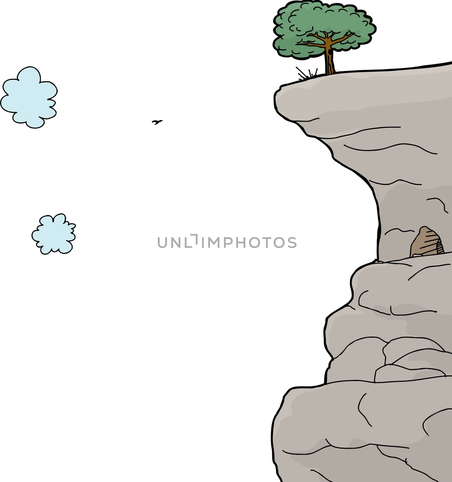 Cliff Over White Background by TheBlackRhino